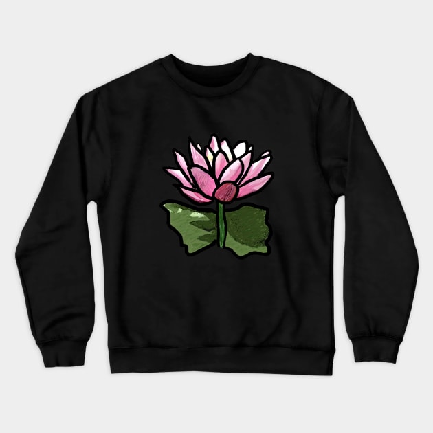 Water Lily Crewneck Sweatshirt by Mark Ewbie